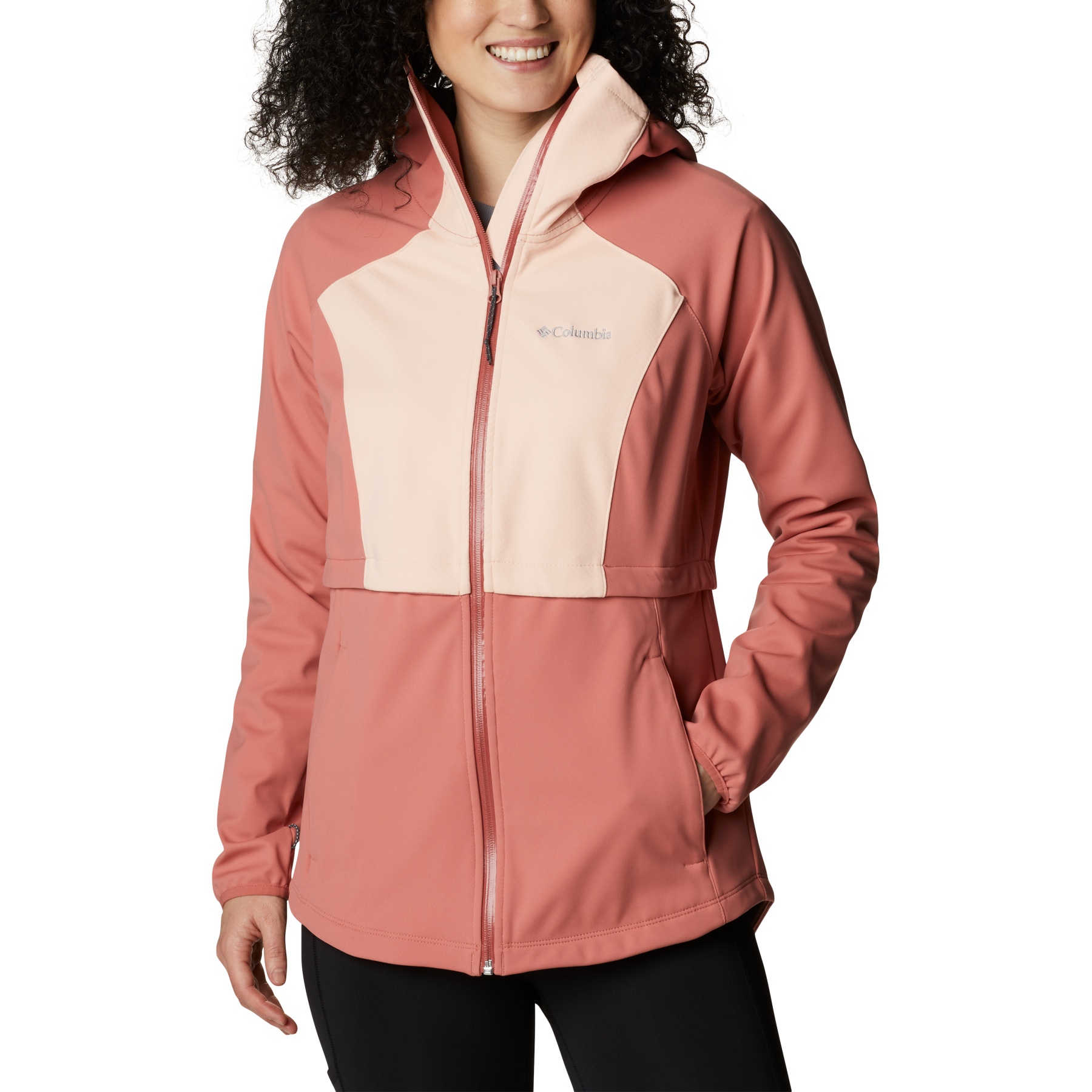 Image of Columbia Canyon Meadows Softshell Jacket Women - Dark Coral/Peach Blossom