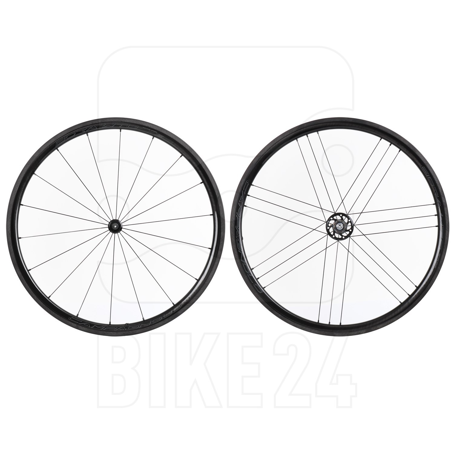 Picture of Campagnolo Bora WTO 33 Wheelset - 28&quot; | Carbon | 2-Way Fit - QR 100/130 - ED | Dark