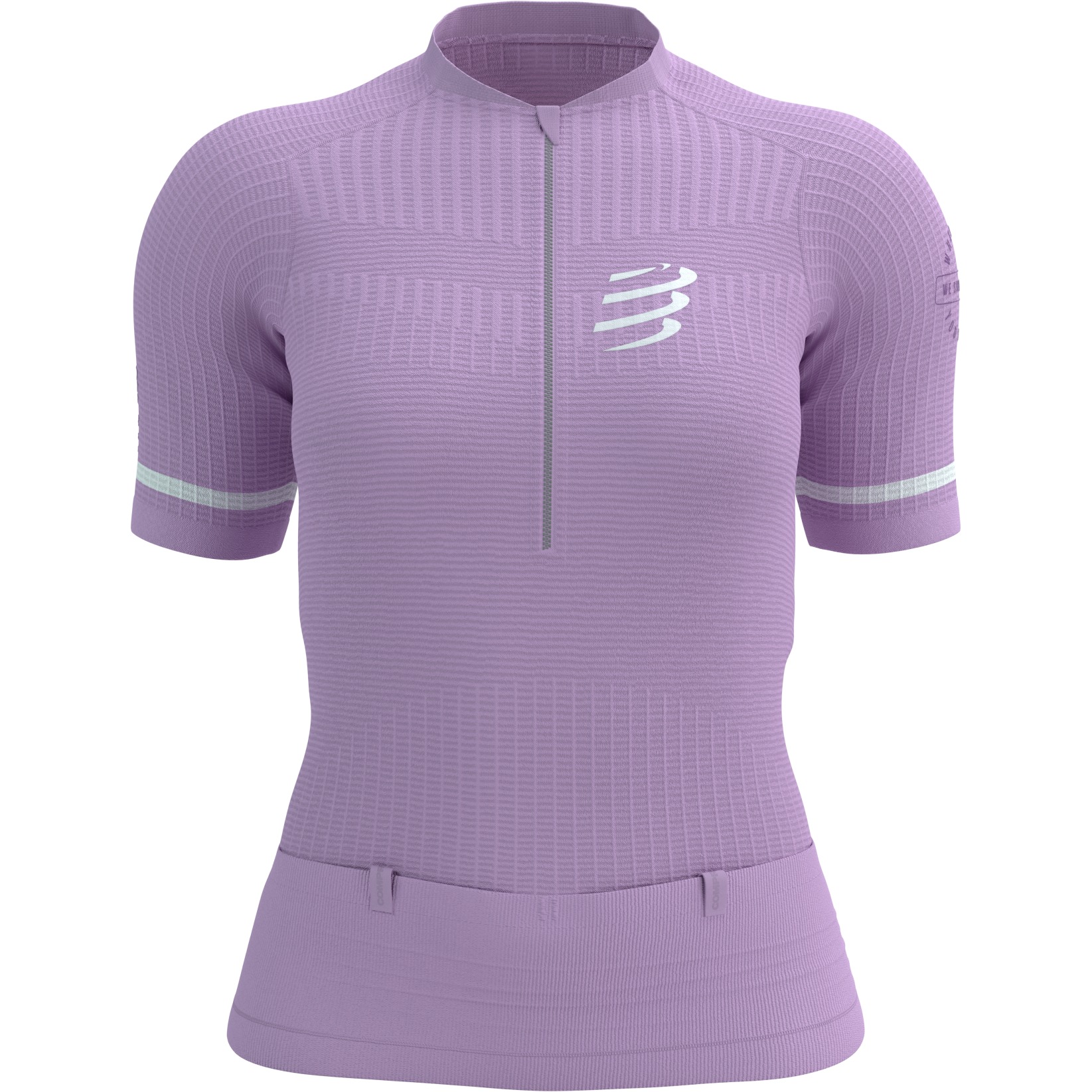 Image of Compressport Trail Postural Short Sleeve Top Women - lupine/white