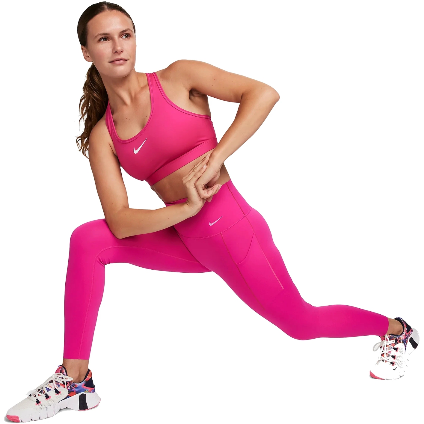 Nike Swoosh Medium Support Sports Bra Women - fireberry DX6821-615