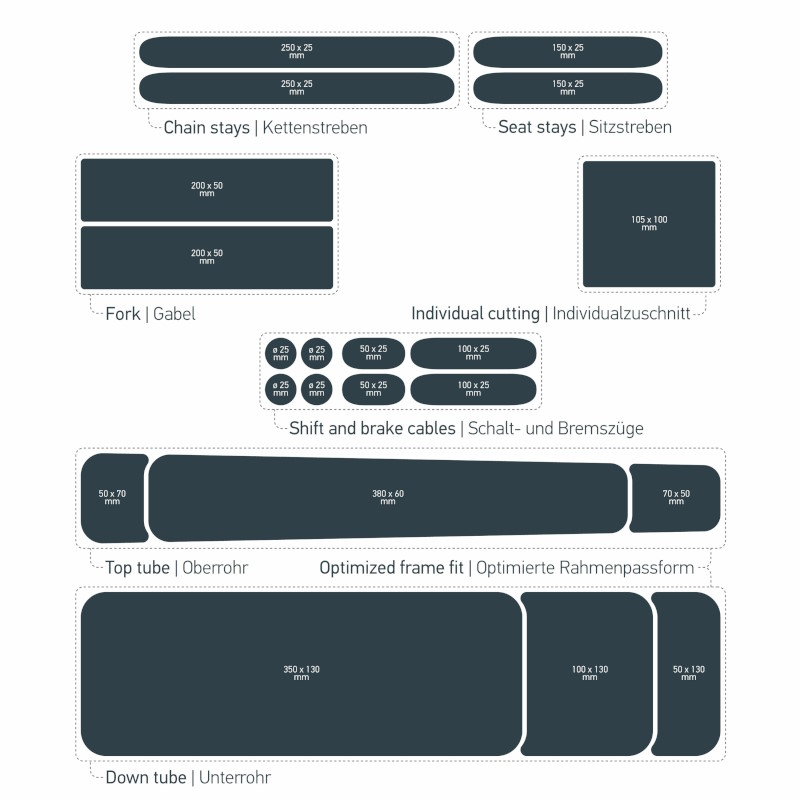 Anti Graffio Telaio Pellicola Protettiva Per Telaio Bici