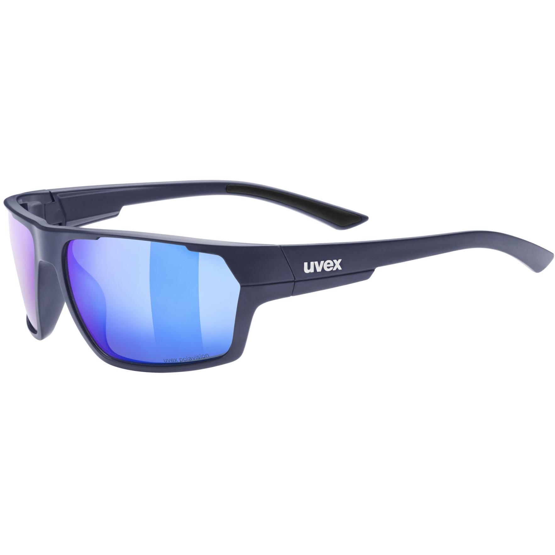 Image of Uvex sportstyle 233 P Glasses - deep space matt/polavision litemirror blue