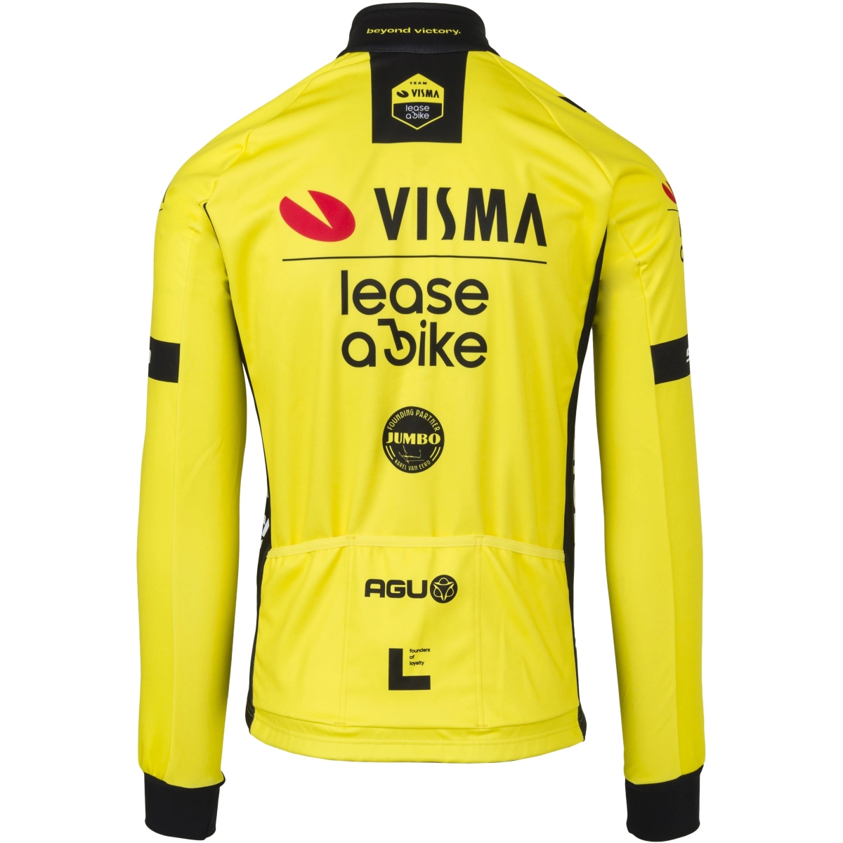 AGU Team Visma Replica Winter Jacke Herren Lease a Bike 2024 gelb BIKE24