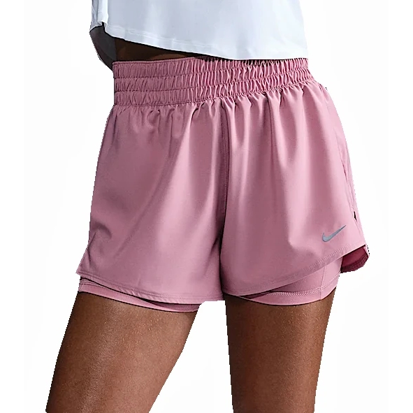 Kuva tuotteesta Nike Dri-FIT One High-Waisted 3&quot; 2-in-1 Shorts Women - pink/reflective silver DX6016-699