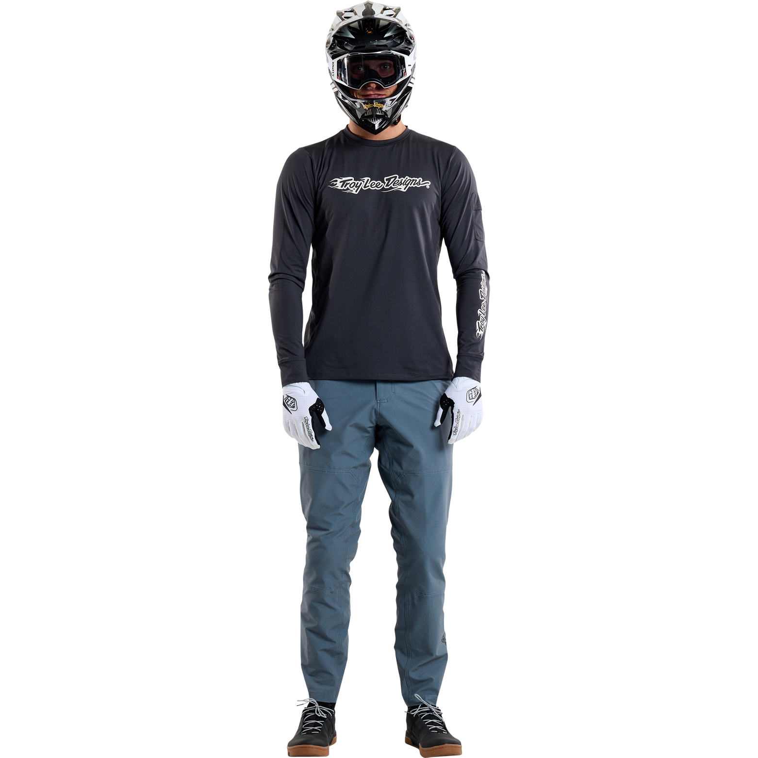 Troy Lee Designs Ruckus Ride Long Sleeve Tee Men - Burn Out Carbon