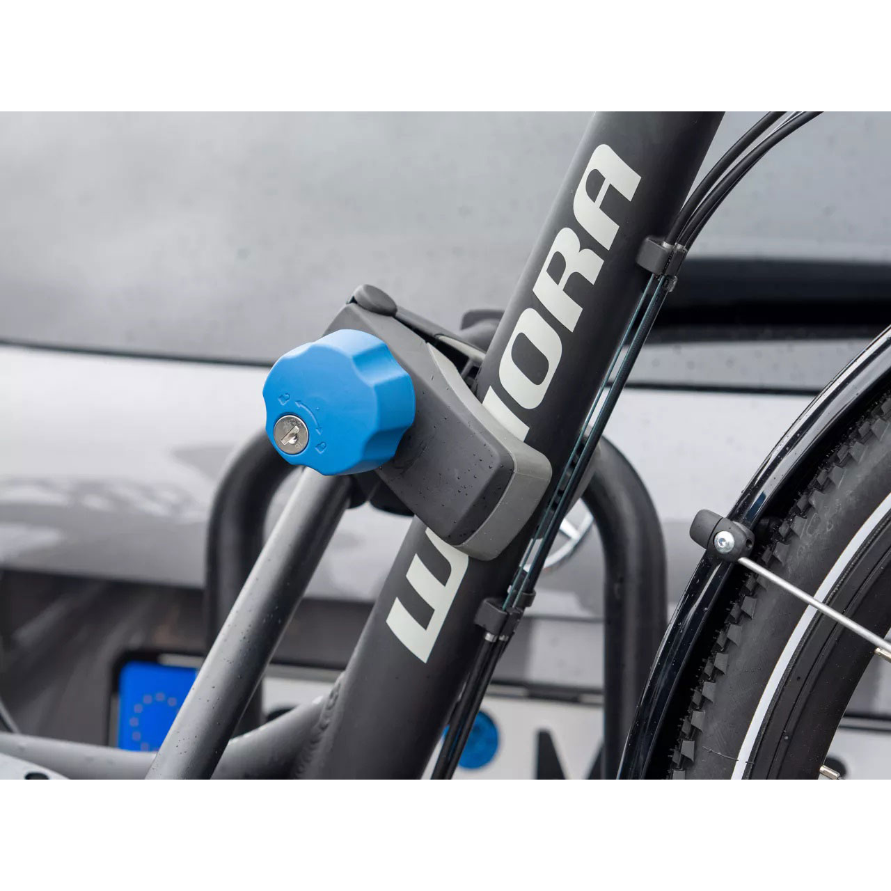 XLC Azura Xtra LED Porte Vélo sur Attelage pour 2 Vélo Électrique -  noir/aluminium