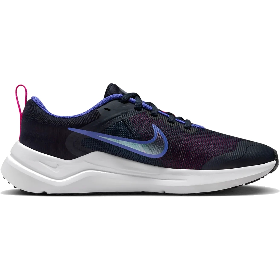 Photo produit de Nike Chaussures Running Enfant - Downshifter 12 - dark obsidian/fierce pink/light ultramarine/white DM4194-401