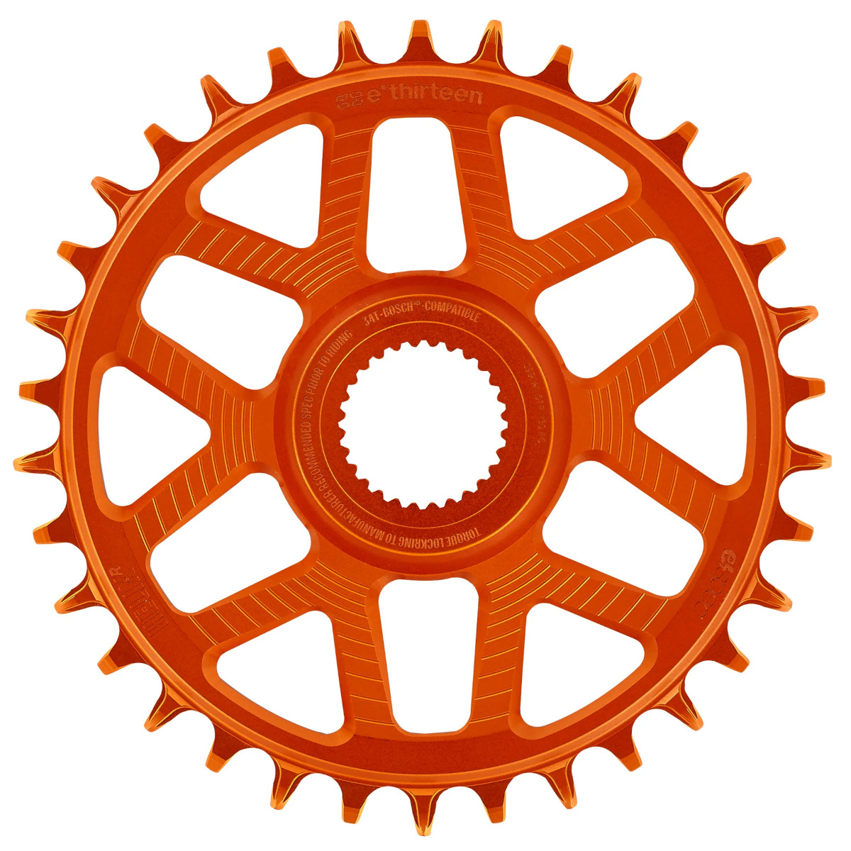 Produktbild von e*thirteen Helix Race e*spec - Direct Mount Kettenblatt - Bosch - 13mm Offset - naranja orange