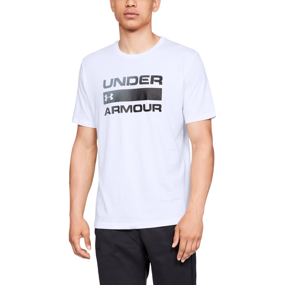 onvoorwaardelijk canvas passend Under Armour Men's UA Team Issue Wordmark Short Sleeve - White/Black