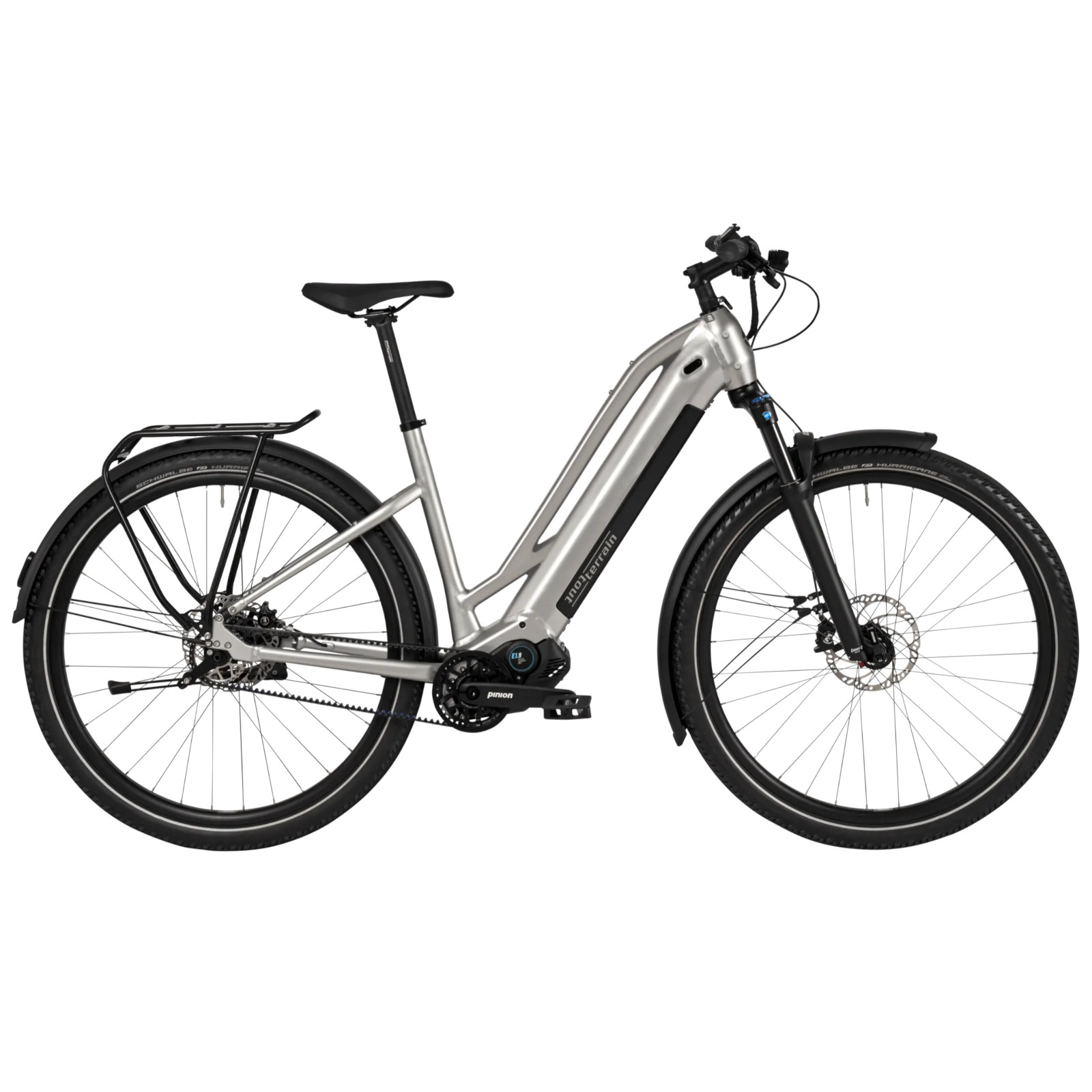Tout Terrain APPIA Mixte Select с 5,1-ступенчатой передачей E1.9 - Электровелосипед с ременным приводом - 2025 - cromo lucido matt