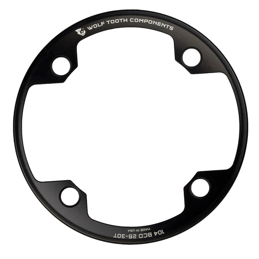 Productfoto van Wolf Tooth 104 BCD Bash Ring for Triple Crankset - black