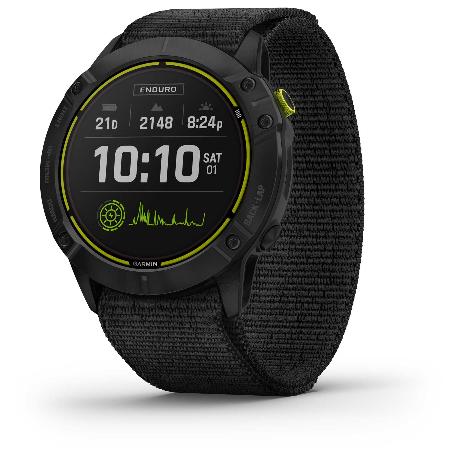 Photo produit de Garmin Enduro GPS Multisport Smartwatch - Black/Carbon Grey TLC Titanium