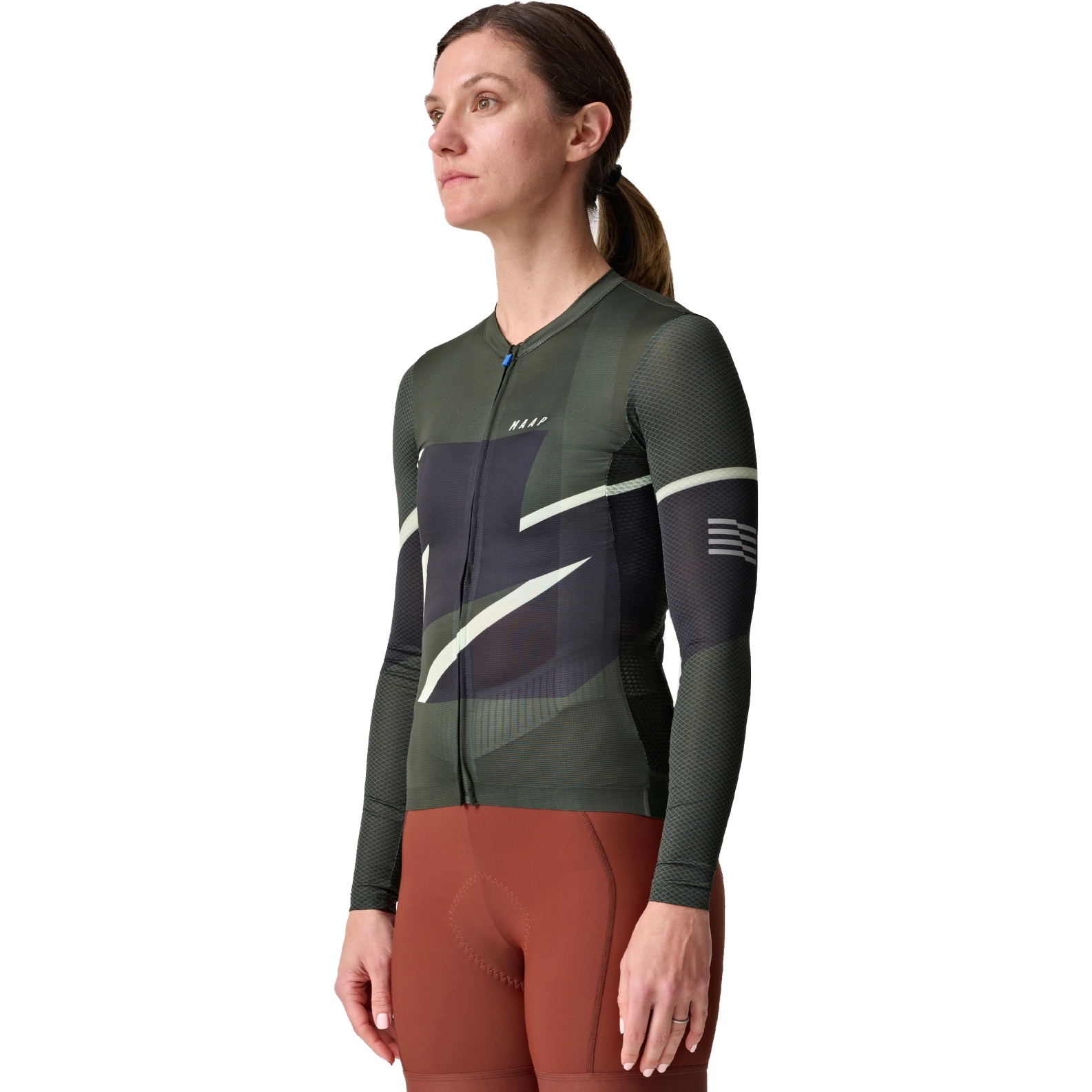 Image of MAAP Evolve 3D Pro Air Long Sleeve Jersey 2.0 Women - bronze green