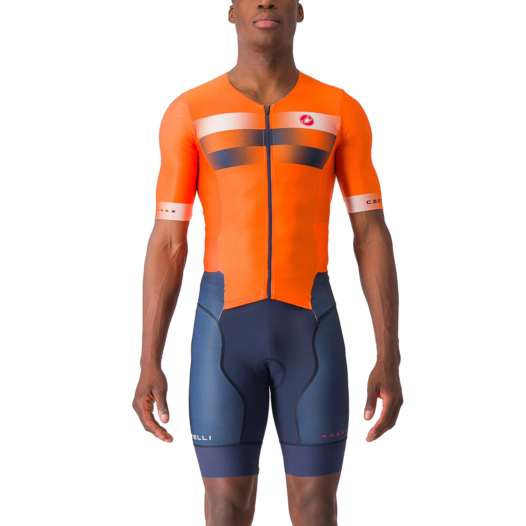 Image de Castelli Combinaison Vélo Homme - Free Sanremo 2 - brilliant orange/belgian blue-white 480