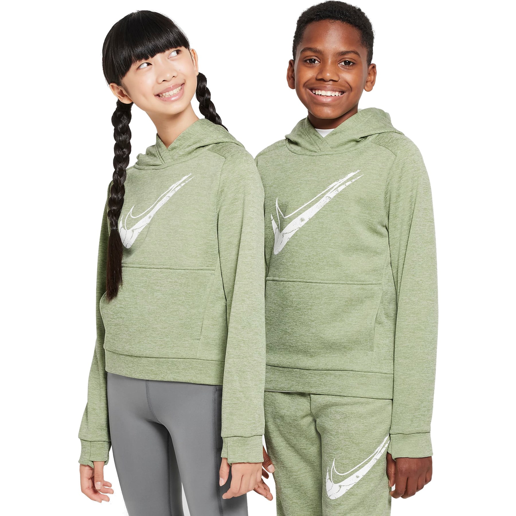 Nike Multi Stain Repel Therma FIT Hoodie Kids oil green olive aura heatherwhite HF4414 386