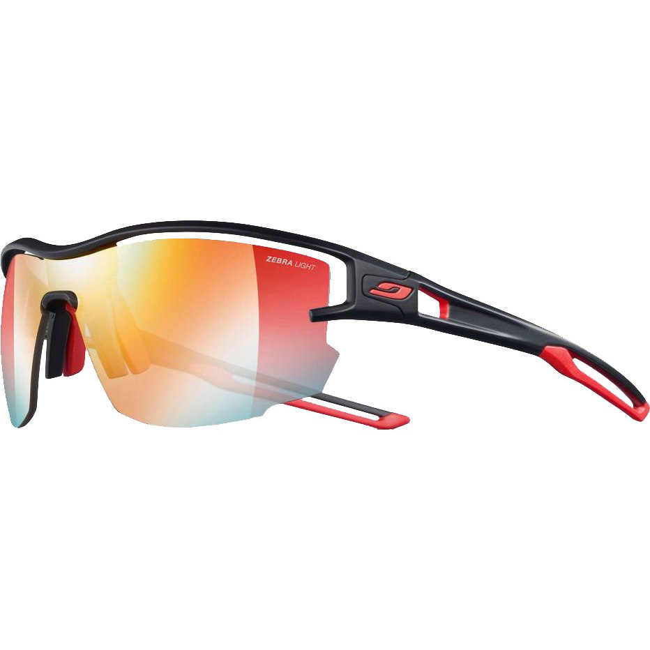 Productfoto van Julbo Aero Reactiv Performance 1-3 Sunglasses - Black Red / Multilayer Red