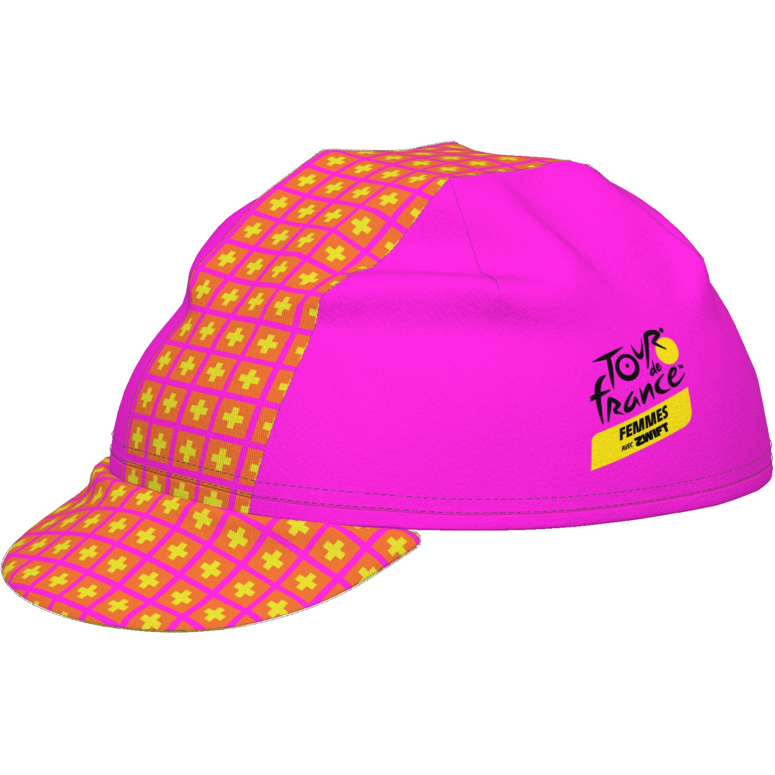 Женская кепка Santini из коллекции Zwift Grand Department Suisse - Tour de France™ 2026, RE460COTSUIS6TDF - fuxia FX pink