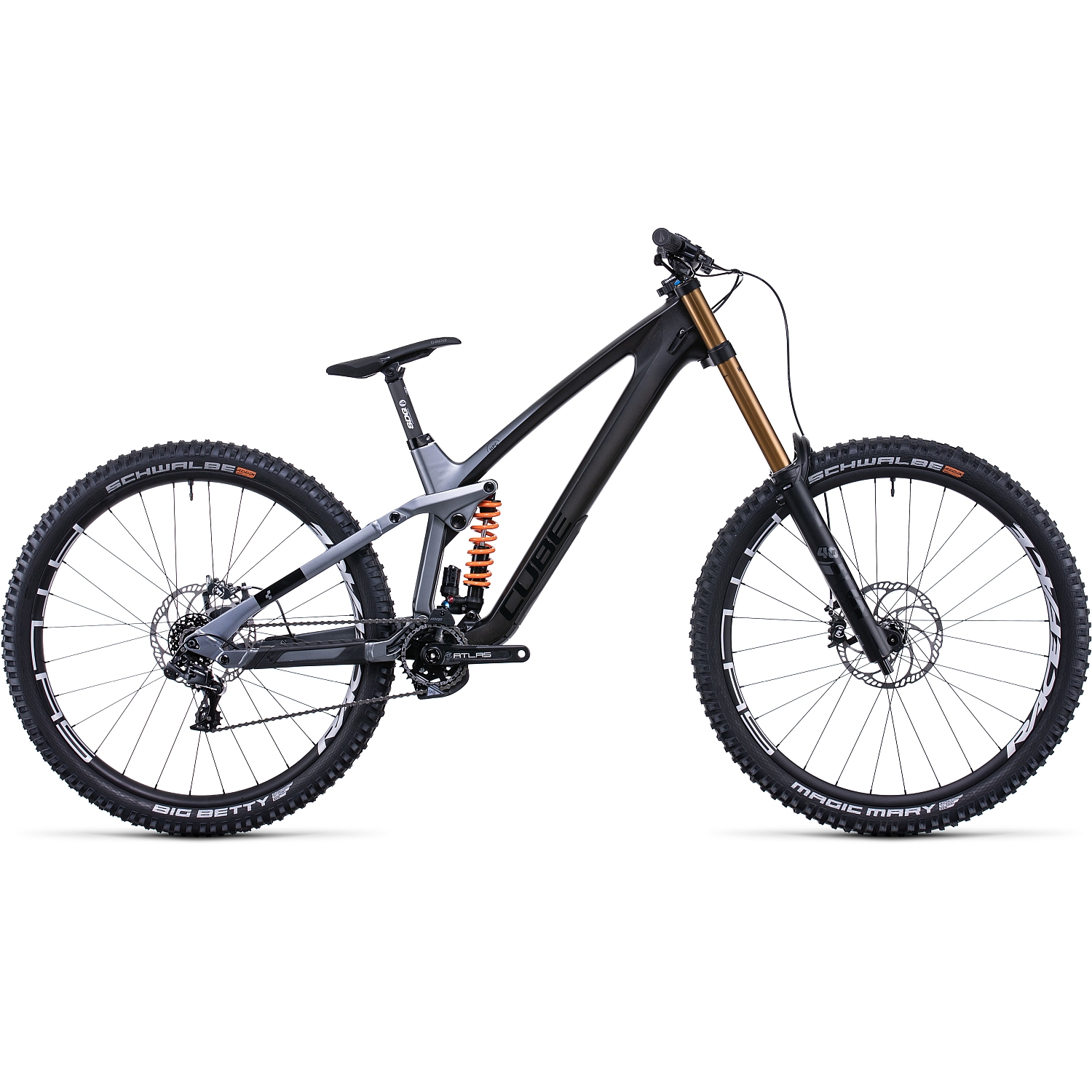 Picture of CUBE TWO15 HPC SLT - 29 Inches DH Carbon Mountainbike - 2022 - carbon/flashgrey A00