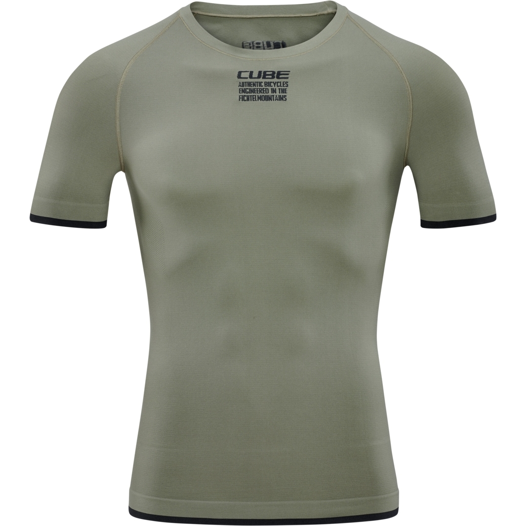 Picture of CUBE Baselayer Race Be Cool Short Sleeve - olive