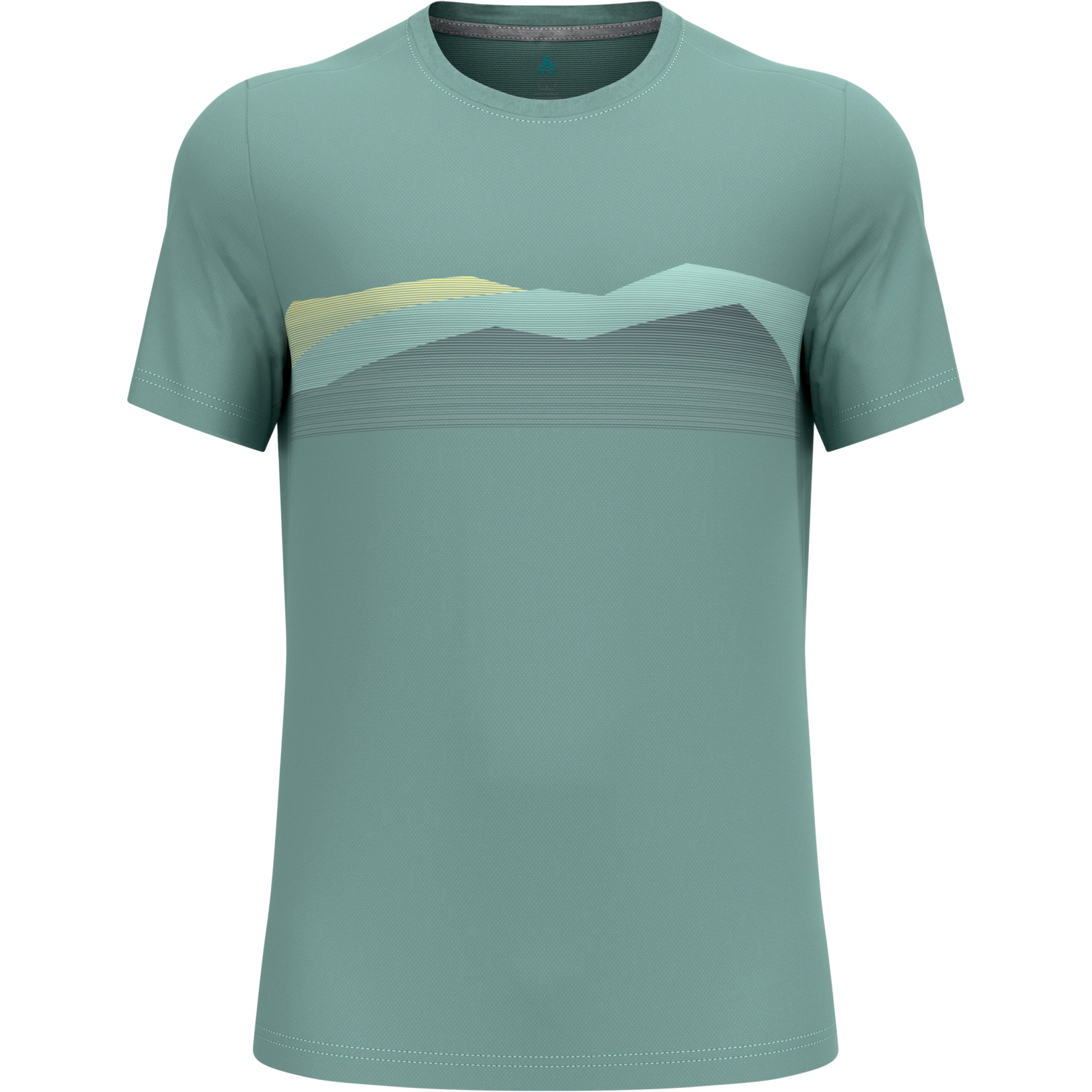 Produktbild von Odlo F-Dry T-Shirt mit Bergkamm-Print Herren - arctic
