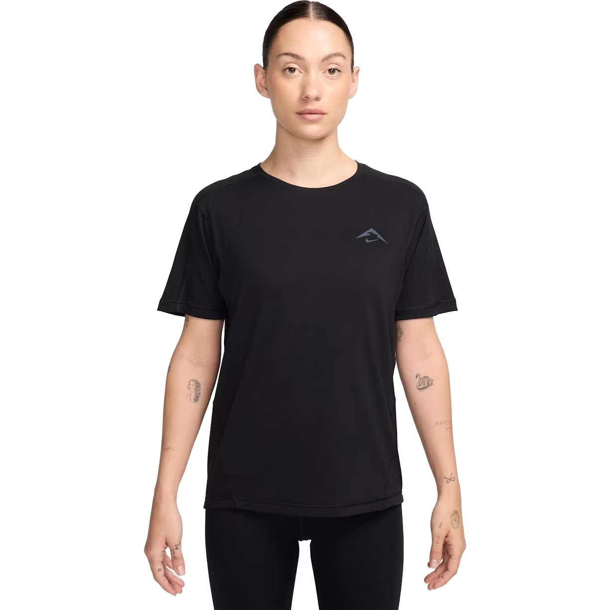 Bild von Nike Trail Dri-FIT UV Kurzarmshirt Damen - schwarz/schwarz HJ2242-010