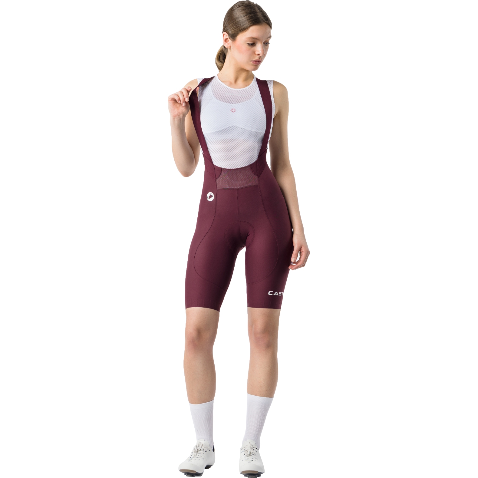 Castelli Espresso 2 DT Bibshorts Women - deep bordeaux 625 | BIKE24