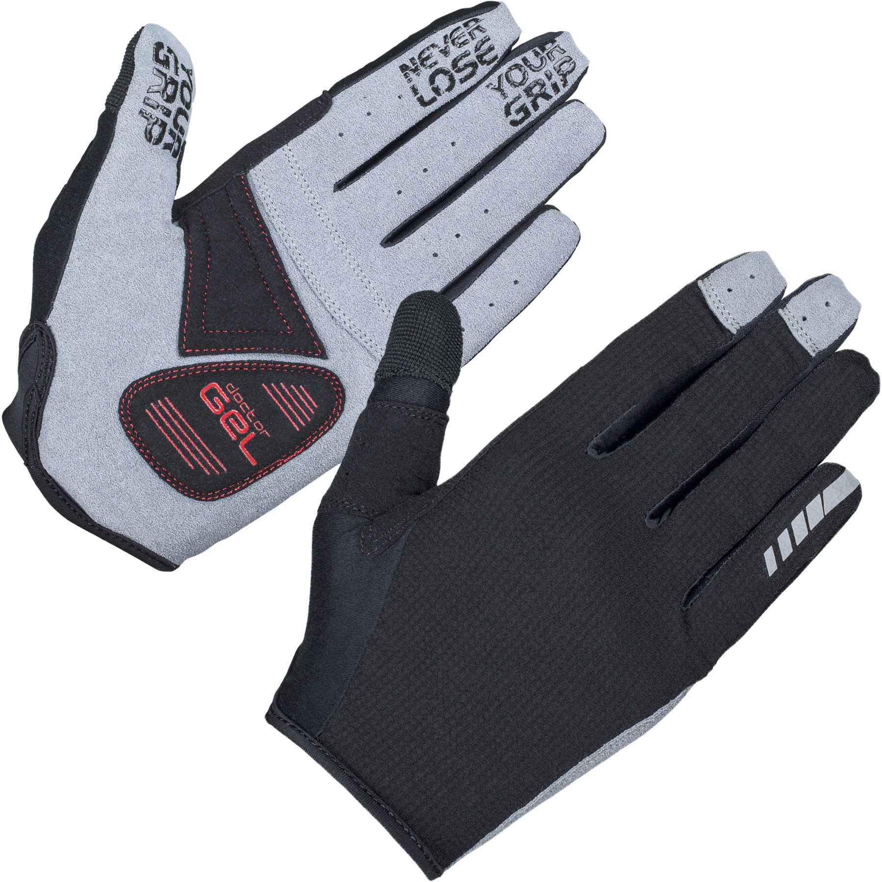 Produktbild von GripGrab Shark Gepolsterter Langfinger Handschuhe - Black