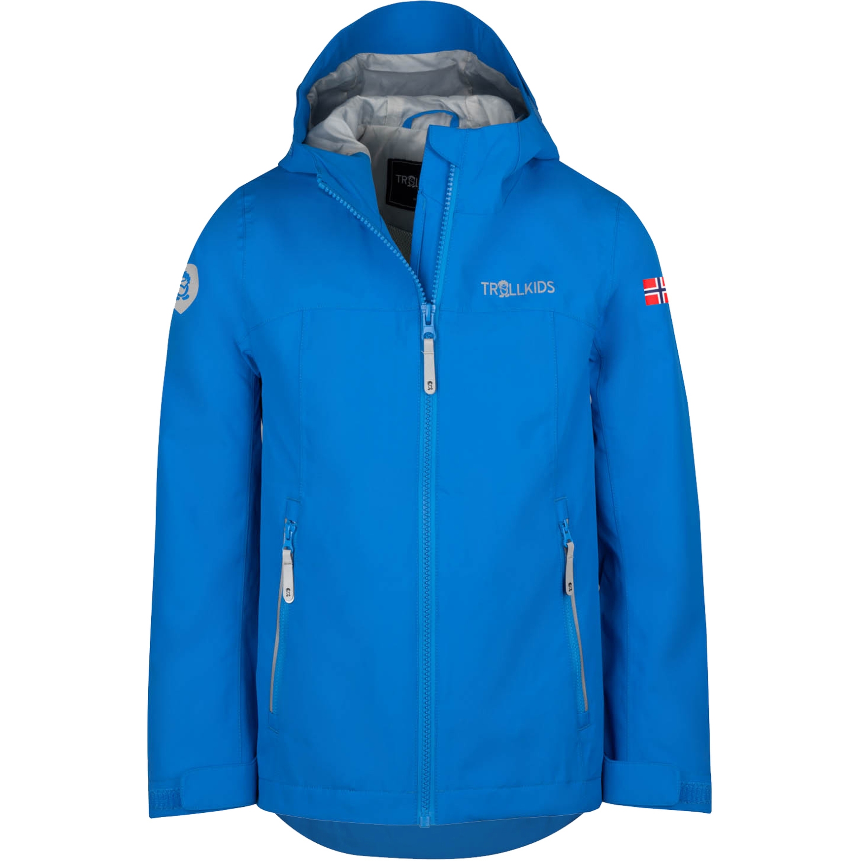 Picture of Trollkids Telemark Kids Jacket - Glow Blue/Cloudy Grey