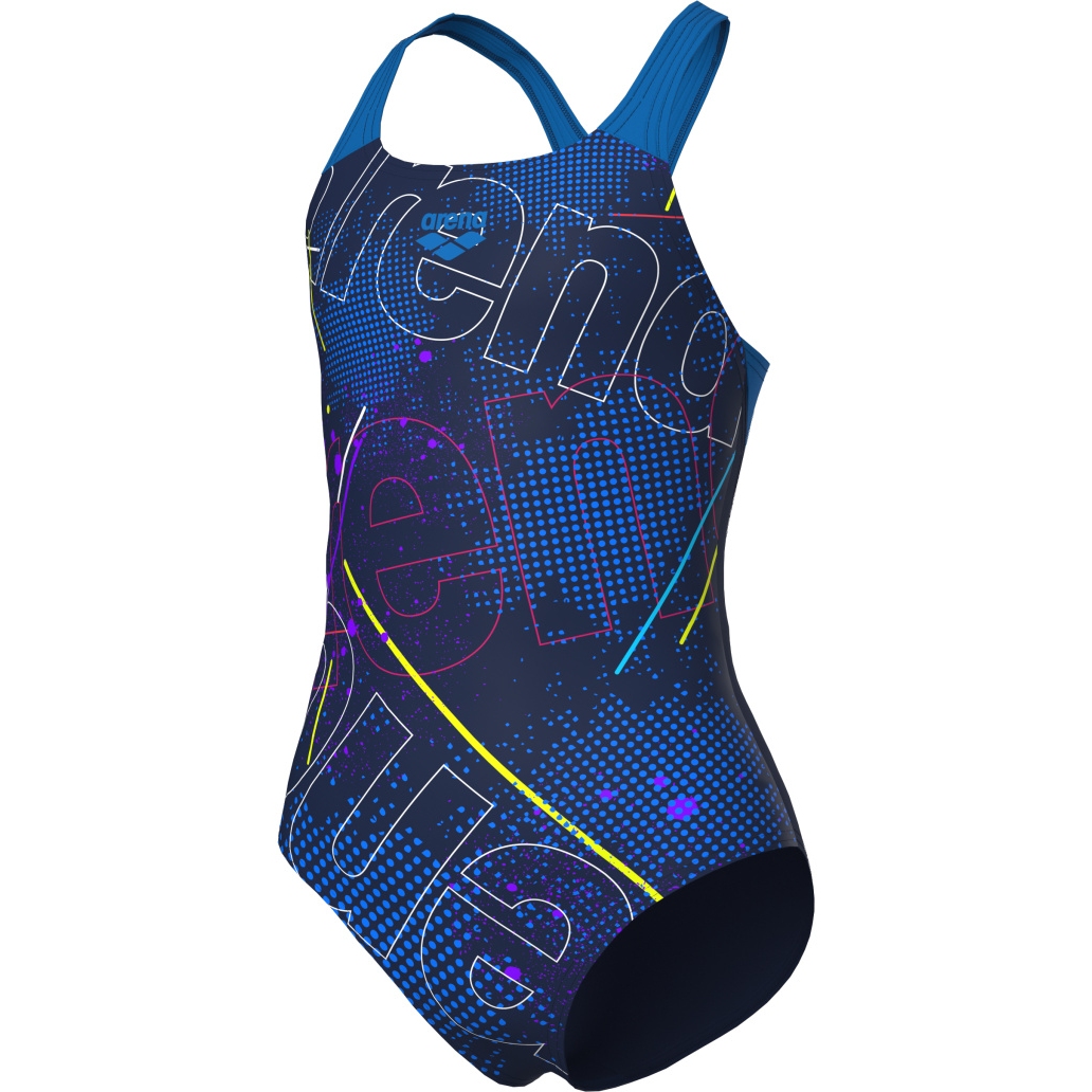 arena Performance Galactics Swim Pro Back Swimsuit Girls - Navy/Blue River