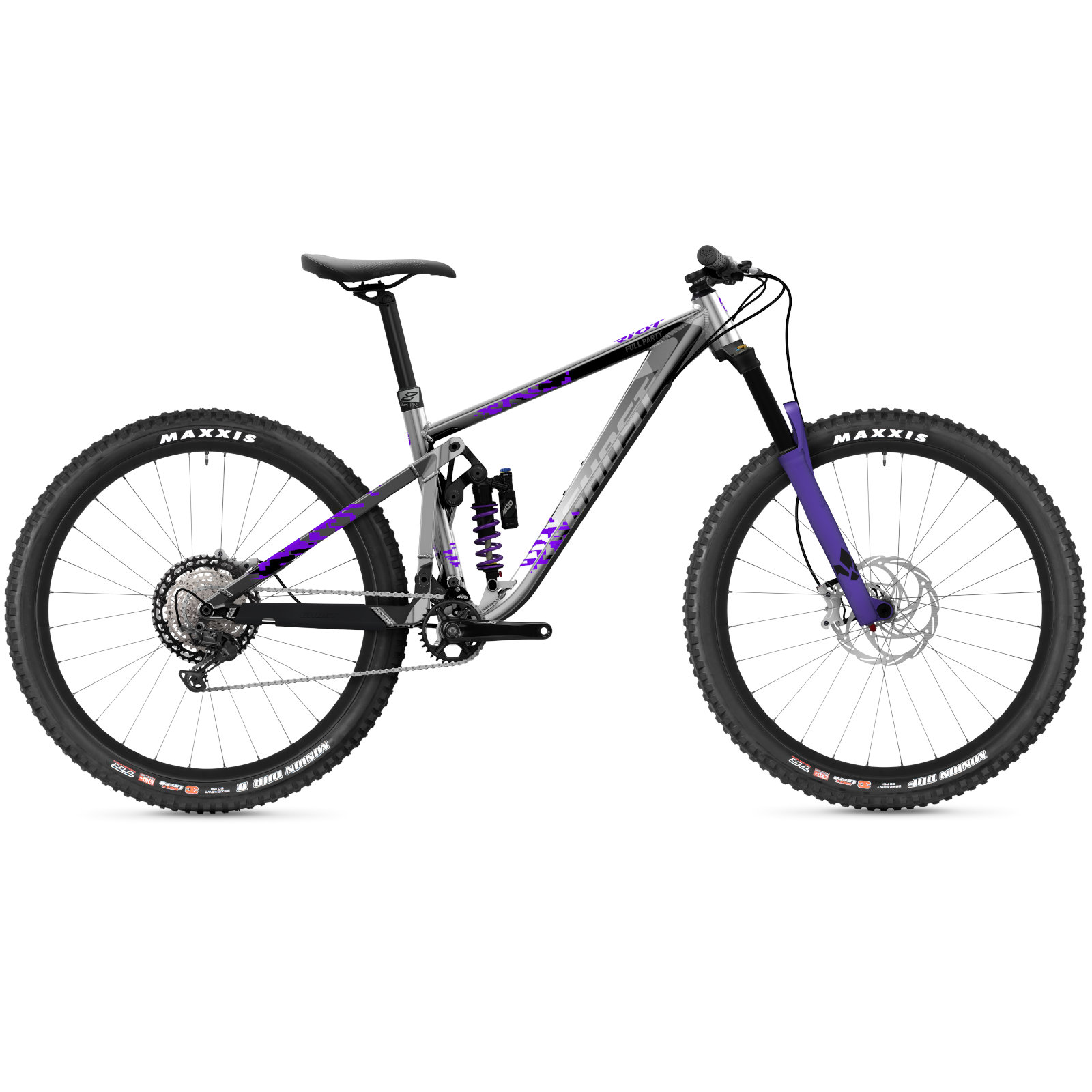 Productfoto van Ghost Riot AM Full Party - Mountainbike - 2022 - silver / glossy purple