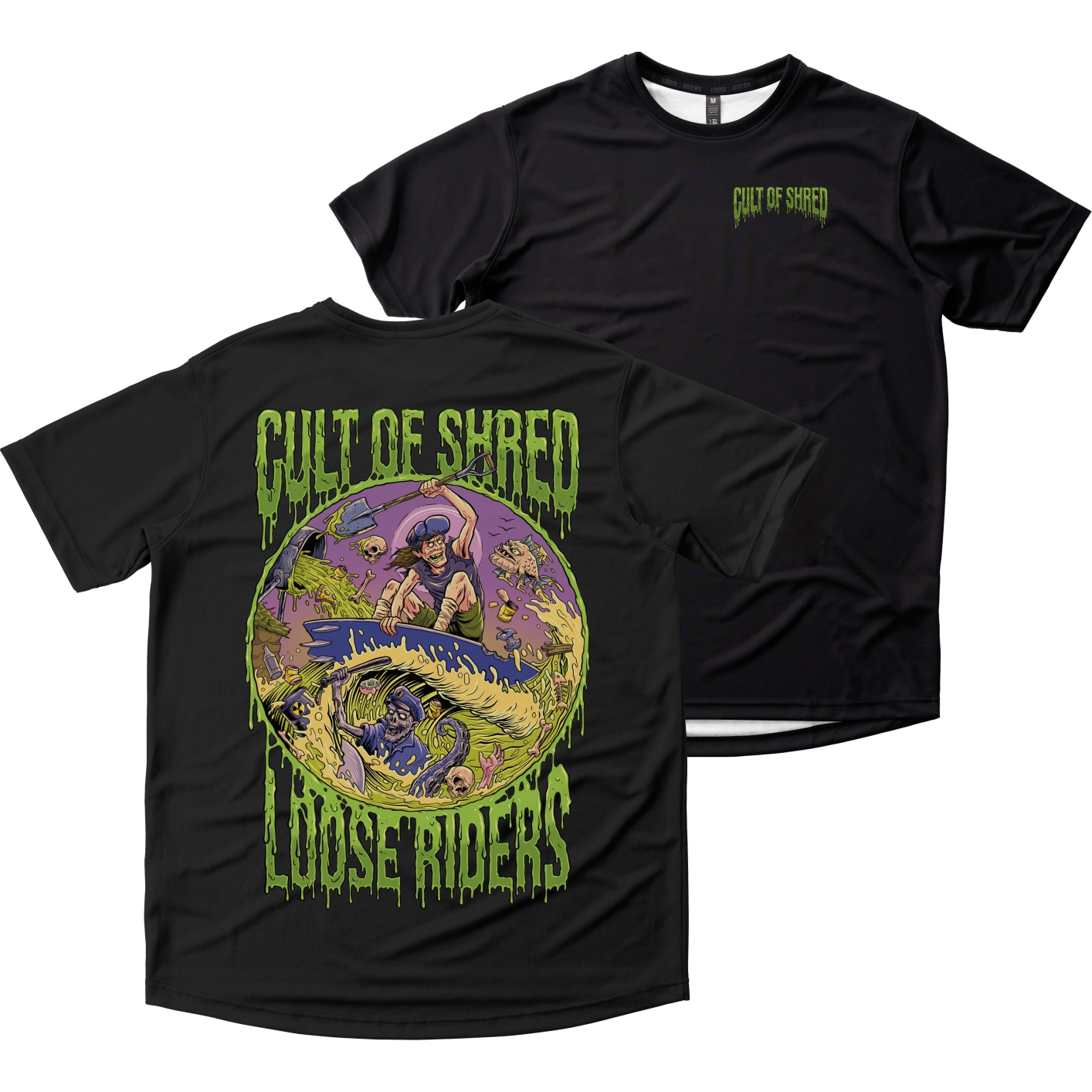 Picture of Loose Riders Cult Of Shred Shortsleeve Jersey Men - Surf The Dirt Black