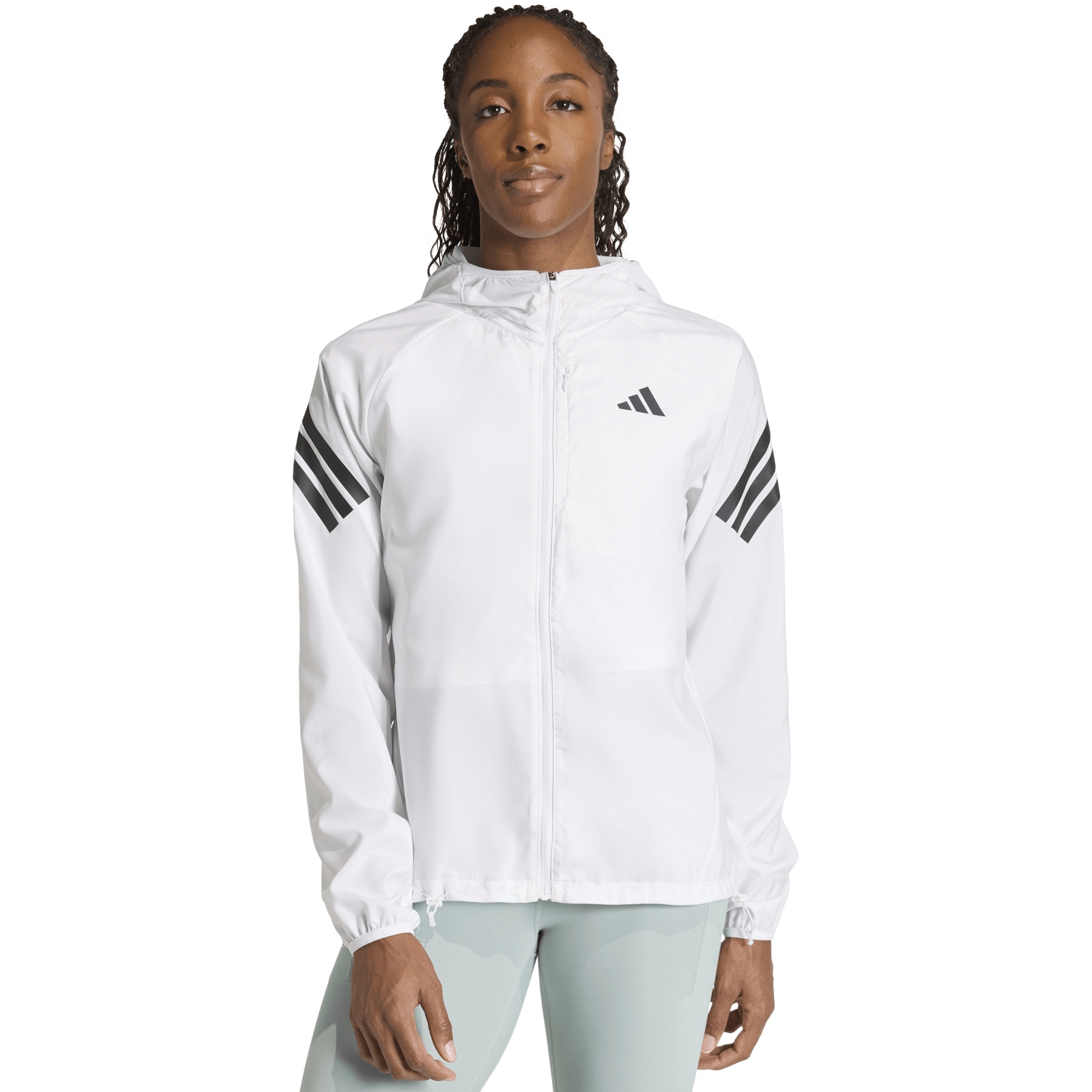 женская куртка adidas Adi365 для бега в 3 полосы - белый KQ8072