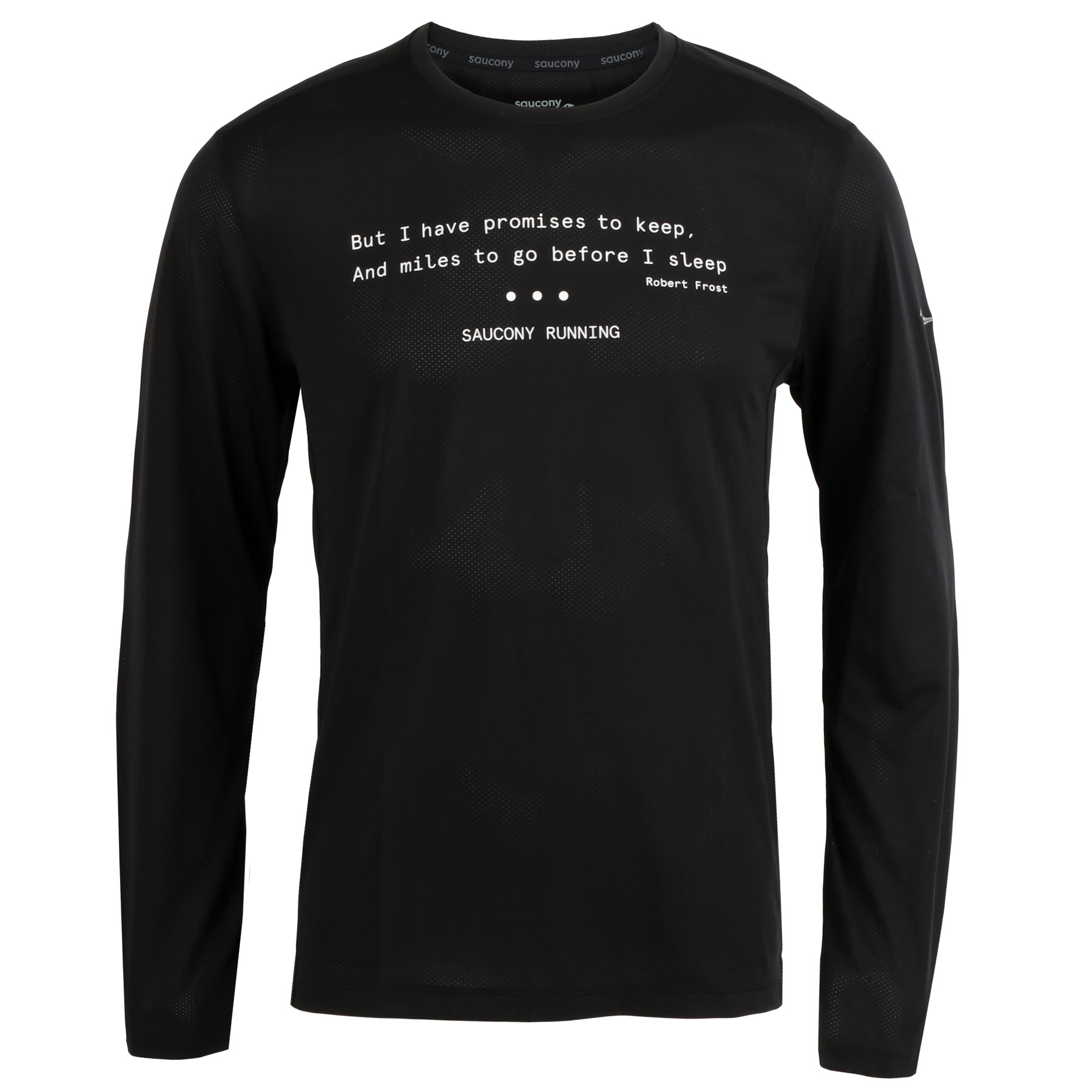 Picture of Saucony Stopwatch Graphic Long Sleeve Shirt - black graphic