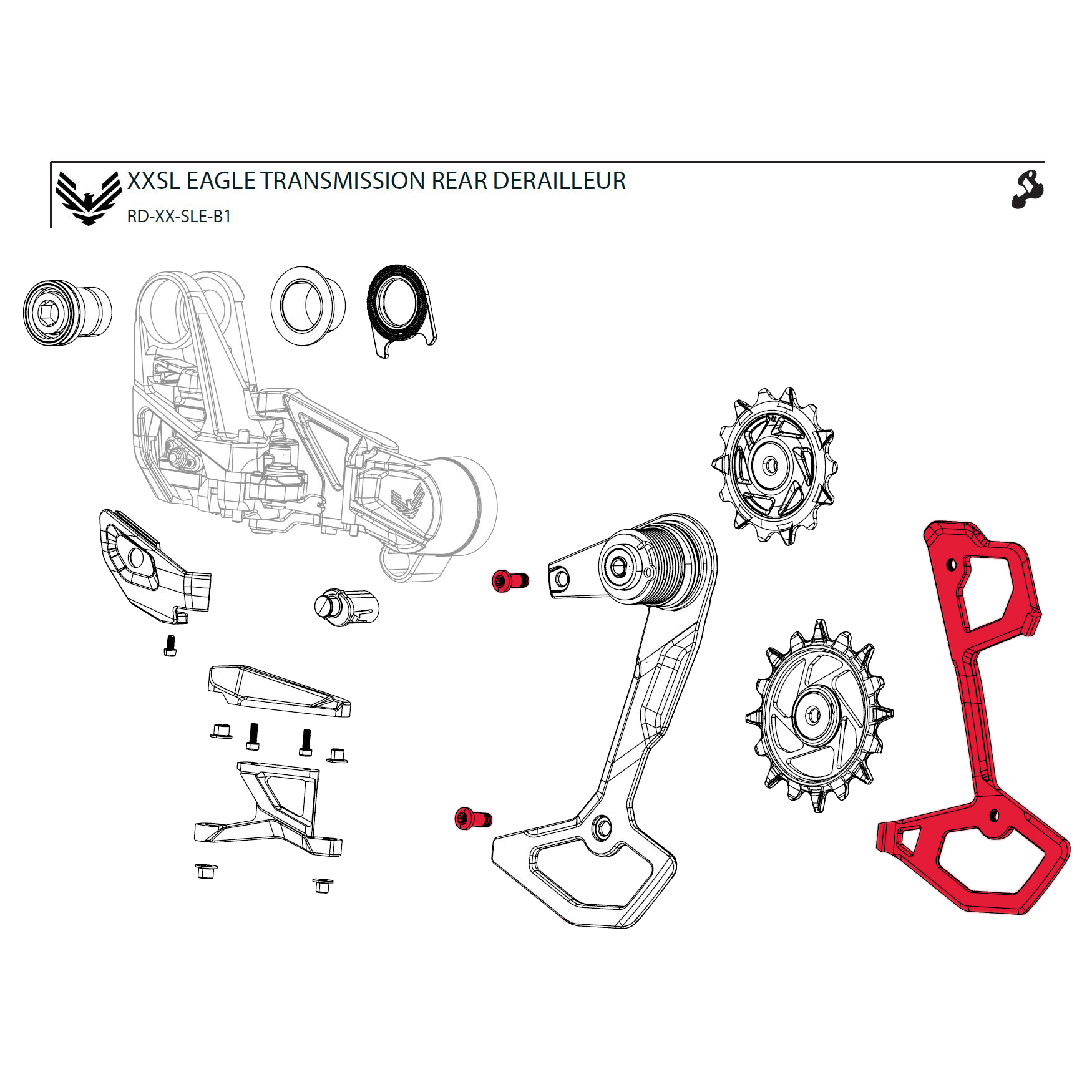 Parts Sram Nx Rear Mech Nx Eagle Sram Rear Derailleur Parts SRAM