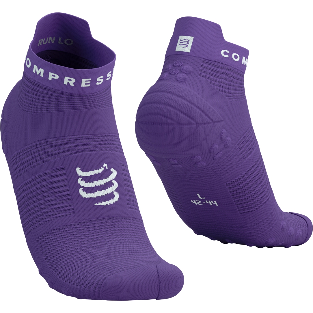 Picture of Compressport Pro Racing Compression Socks v4.0 Run Low - royal lilac/white