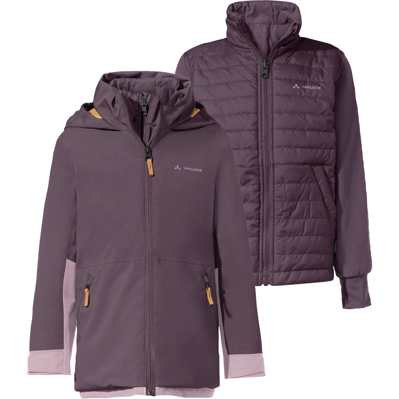 Giacca Isolante Bambini VAUDE Limax – Unisex, Piumino Vegano Riciclato, Idrorepellente, Autunno/Primavera