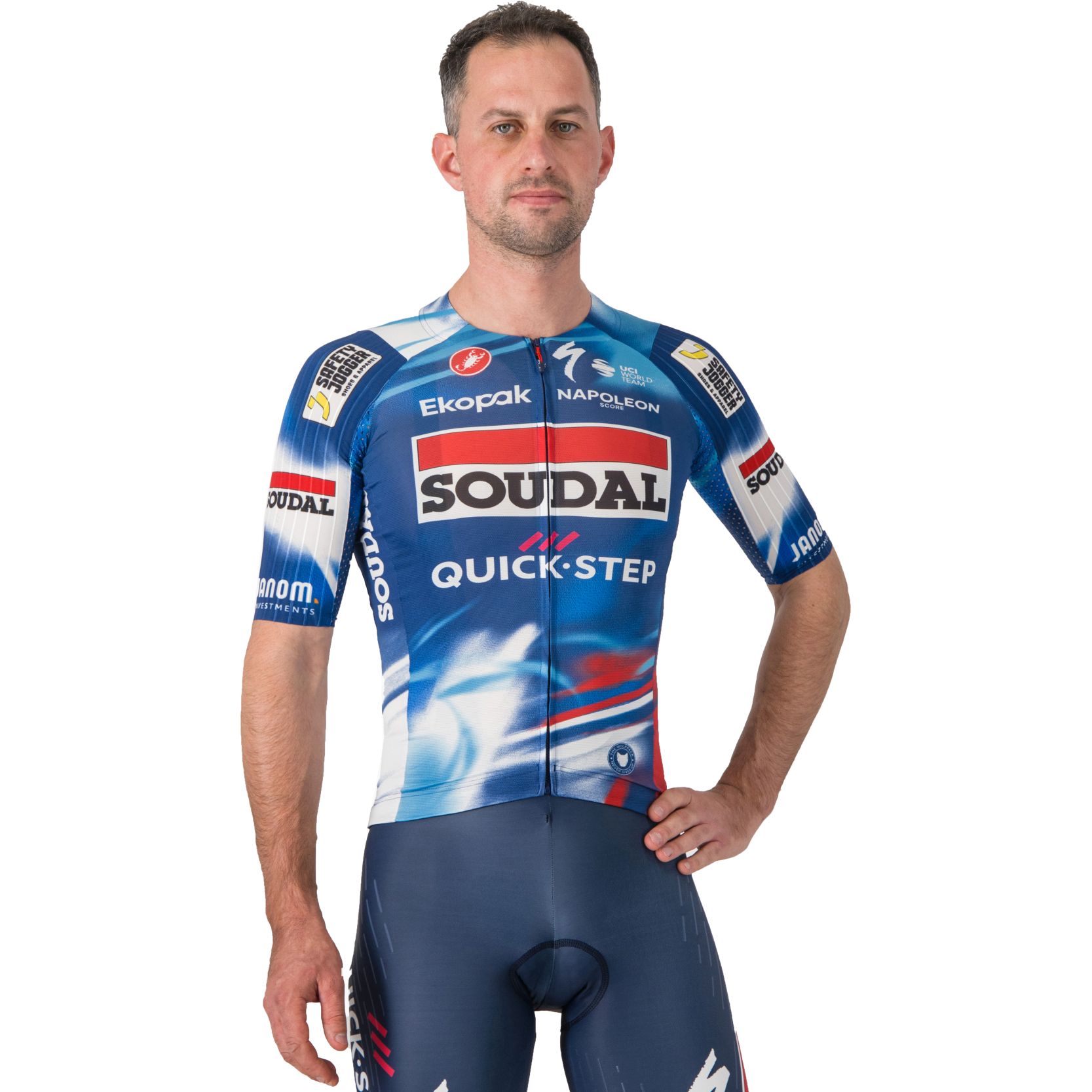 Produktbild von Castelli Aero Race 8S Kurzarmtrikot Team Soudal Quick-Step Herren - score/blue-red 150