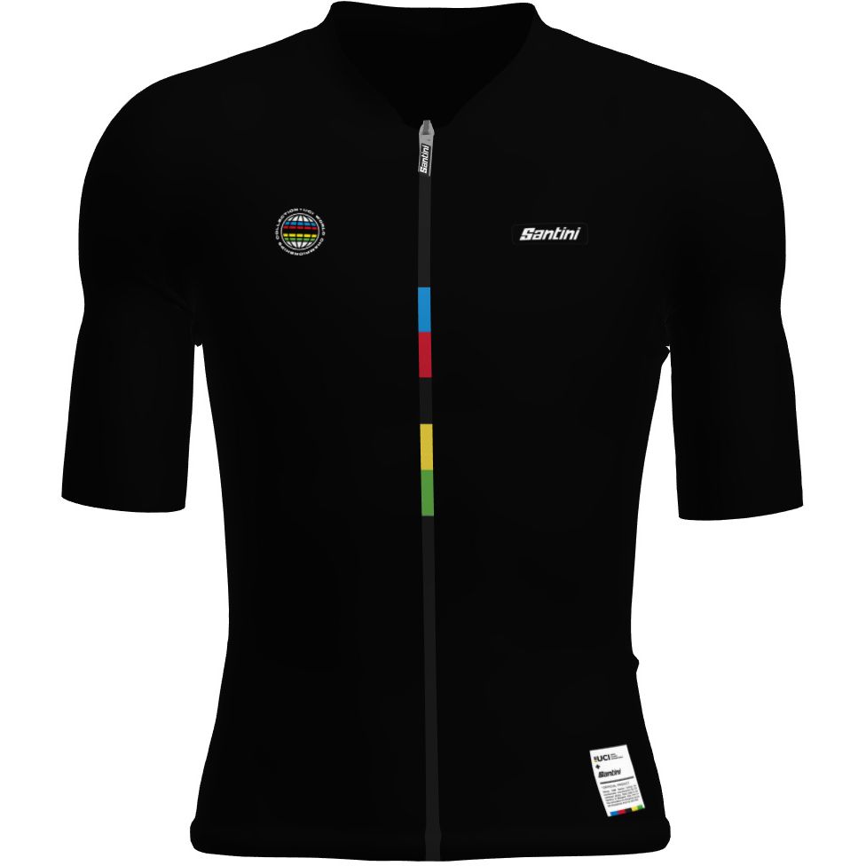 Мужская майка Santini UCI World Champion Mondo Jersey RE94075SMONDO - black NE