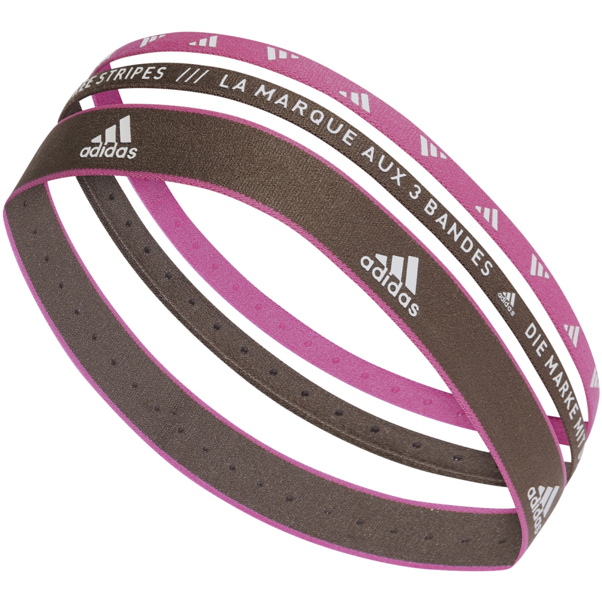 Picture of adidas Training Headbands - 3 Pack - earth string/pre fuchsia/white IC6515