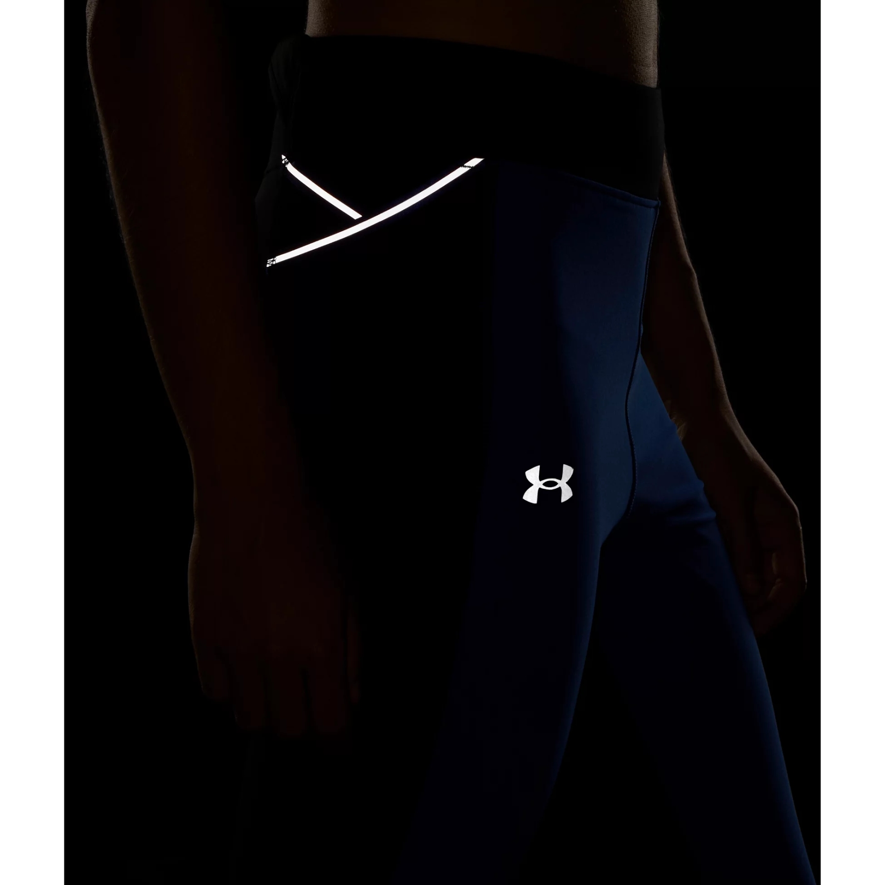 Under Armour UA Qualifier Cold Tights Women - Black/Team Royal/Reflective