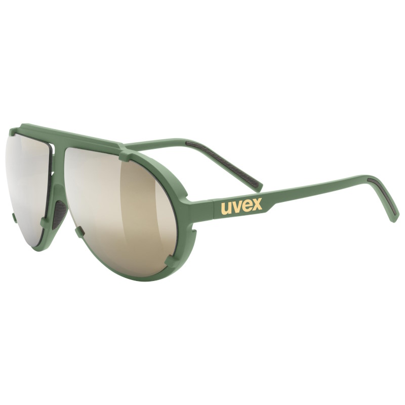 Produktbild von Uvex esntl pina Brille - moss green matt/mirror gold