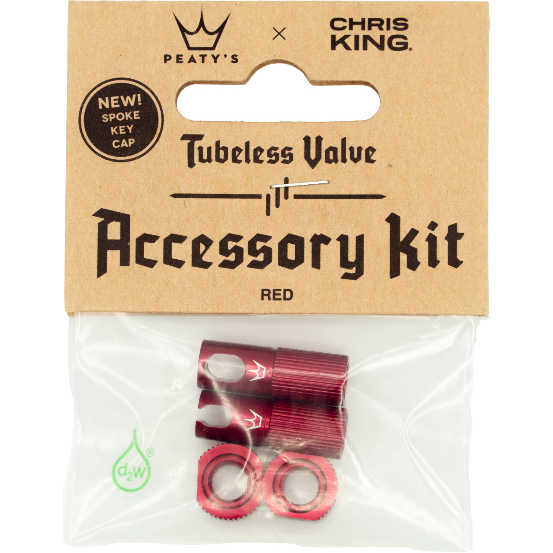 Picture of Peaty&#039;s x Chris King Tubeless Valves Accessory Kit - MK2 - red