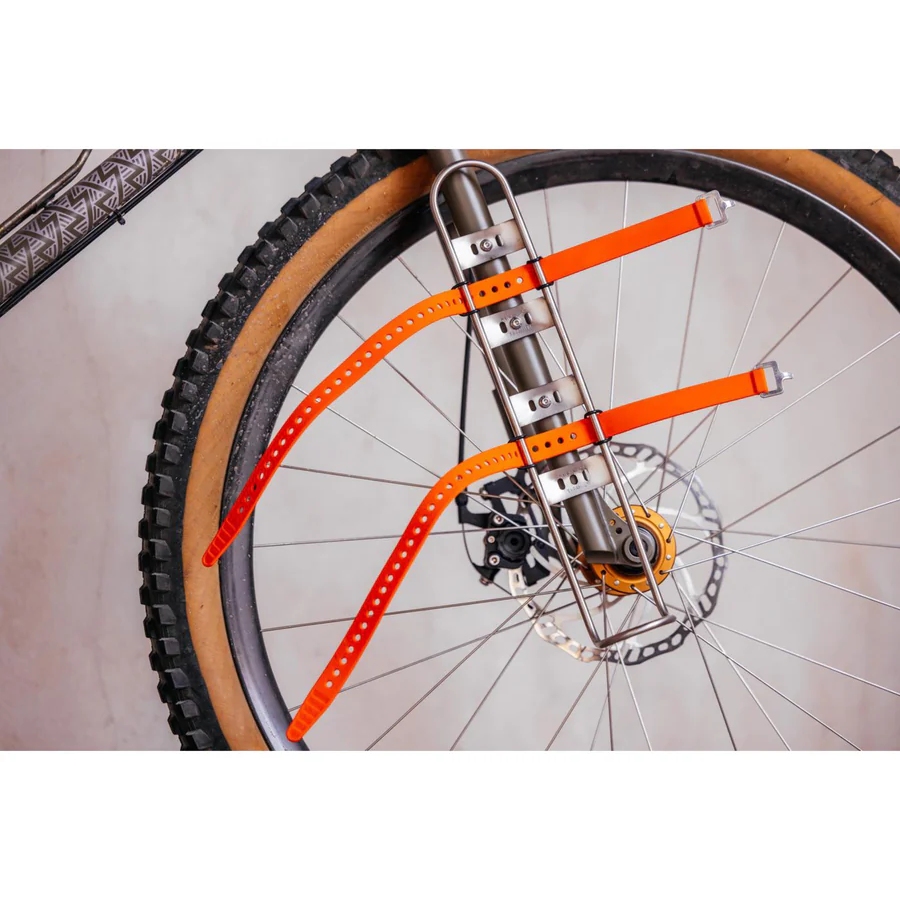 King Cage Longer Thing Cage + Voile Straps - Titanium | BIKE24
