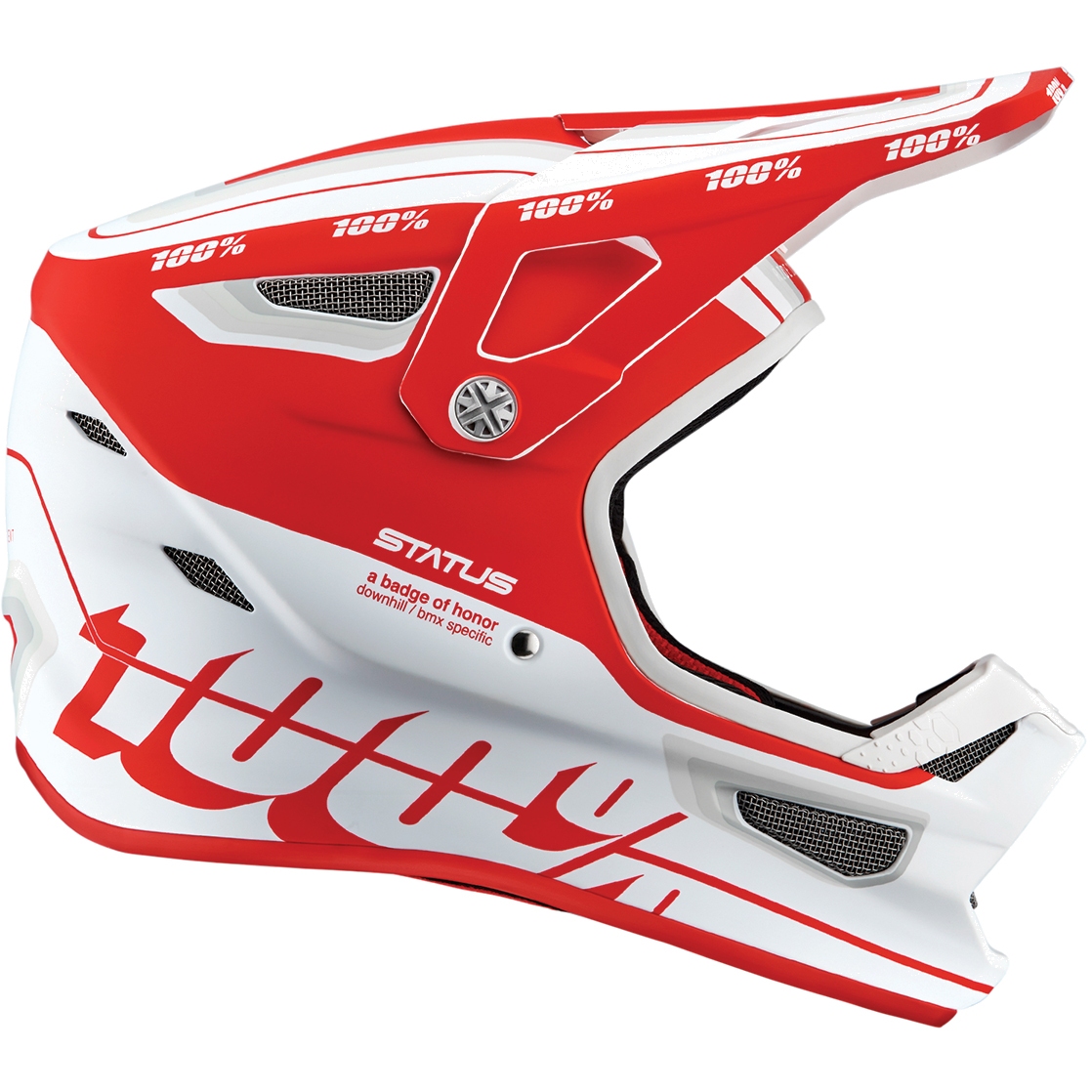 Productfoto van 100% Status DH/BMX Helm - Topenga Red/White