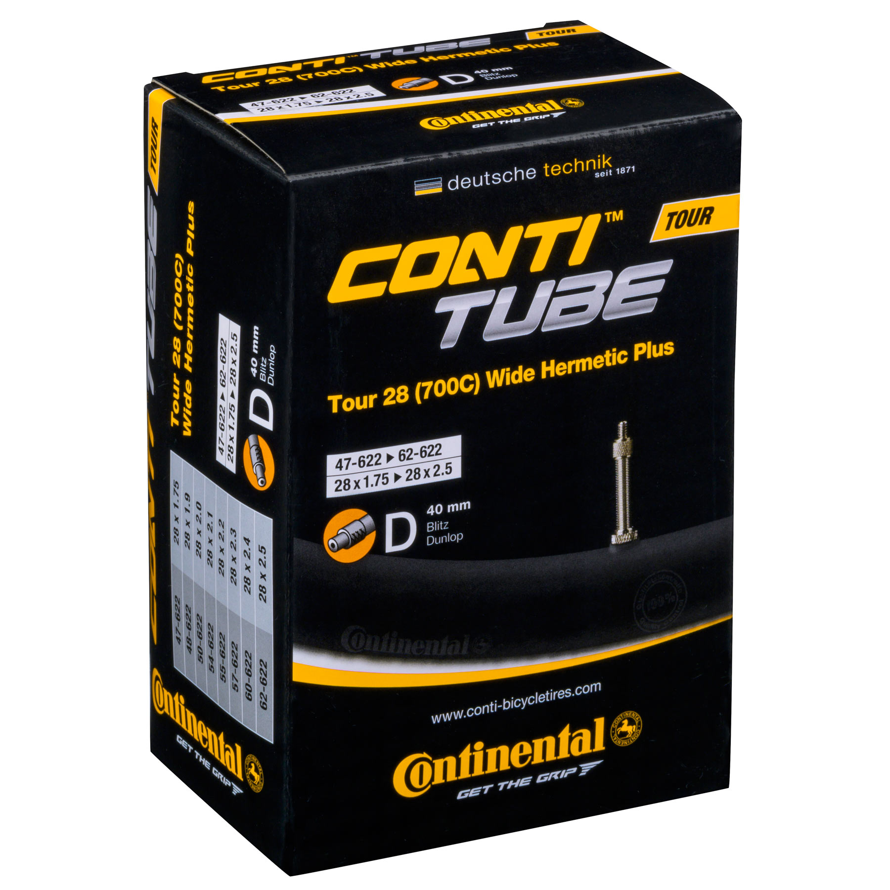 Picture of Continental Tour Inner Tube - 28&quot; | Wide | Hermetic Plus
