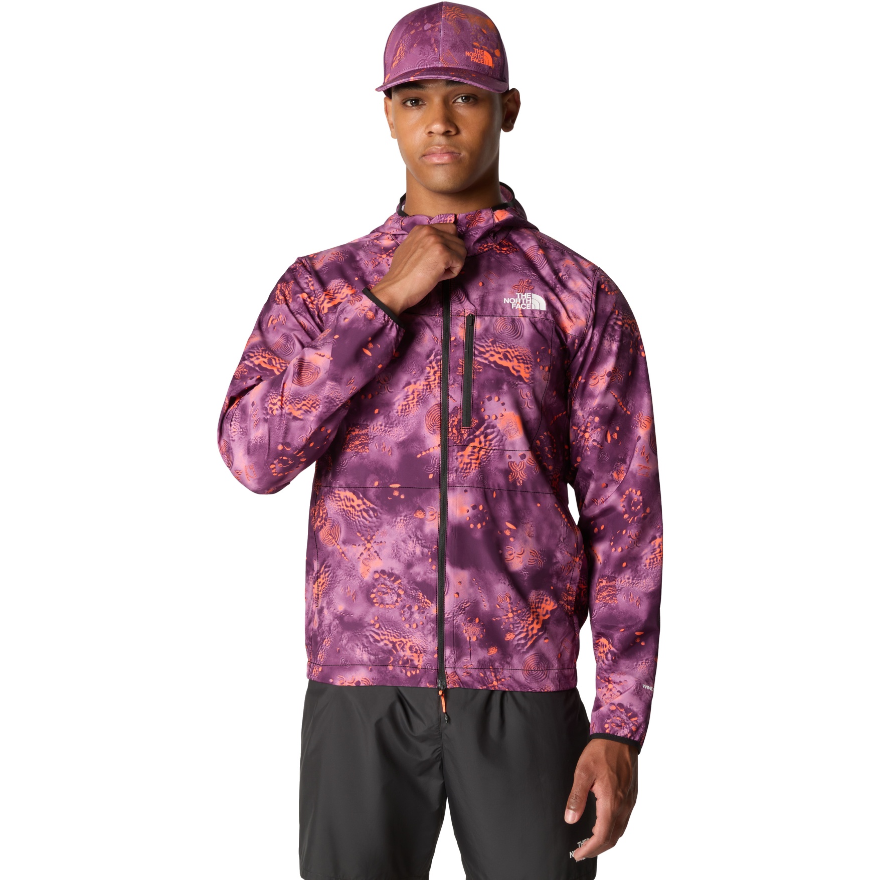 Pink north face jacket mens best sale