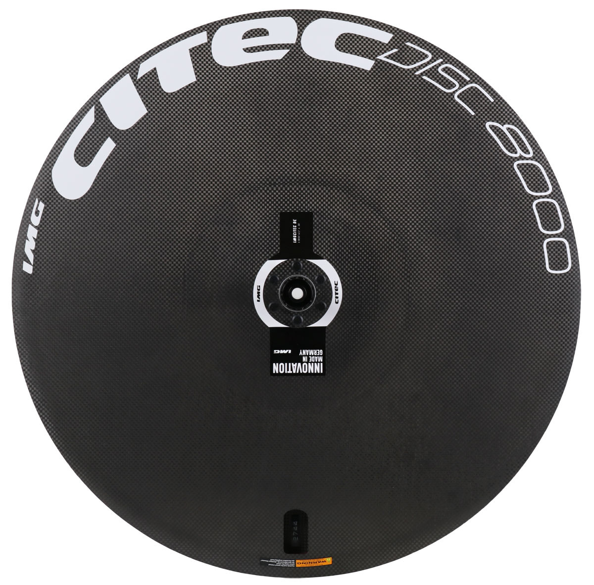 Productfoto van CITEC Disc 8000 DB Achterwiel - 28&quot; | Clincher | Centerlock - 12x142 mm - wit/zwart