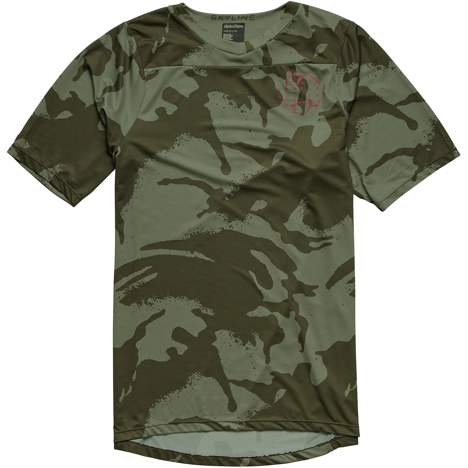 Foto de Troy Lee Designs Maillot de Manga Corta Hombre - Skyline - Shadow Camo Olive