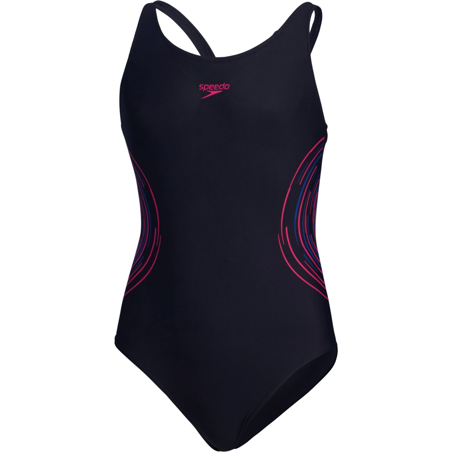Picture of Speedo Placement Muscleback Swimsuit Girls - true navy/electric pink/true cobalt