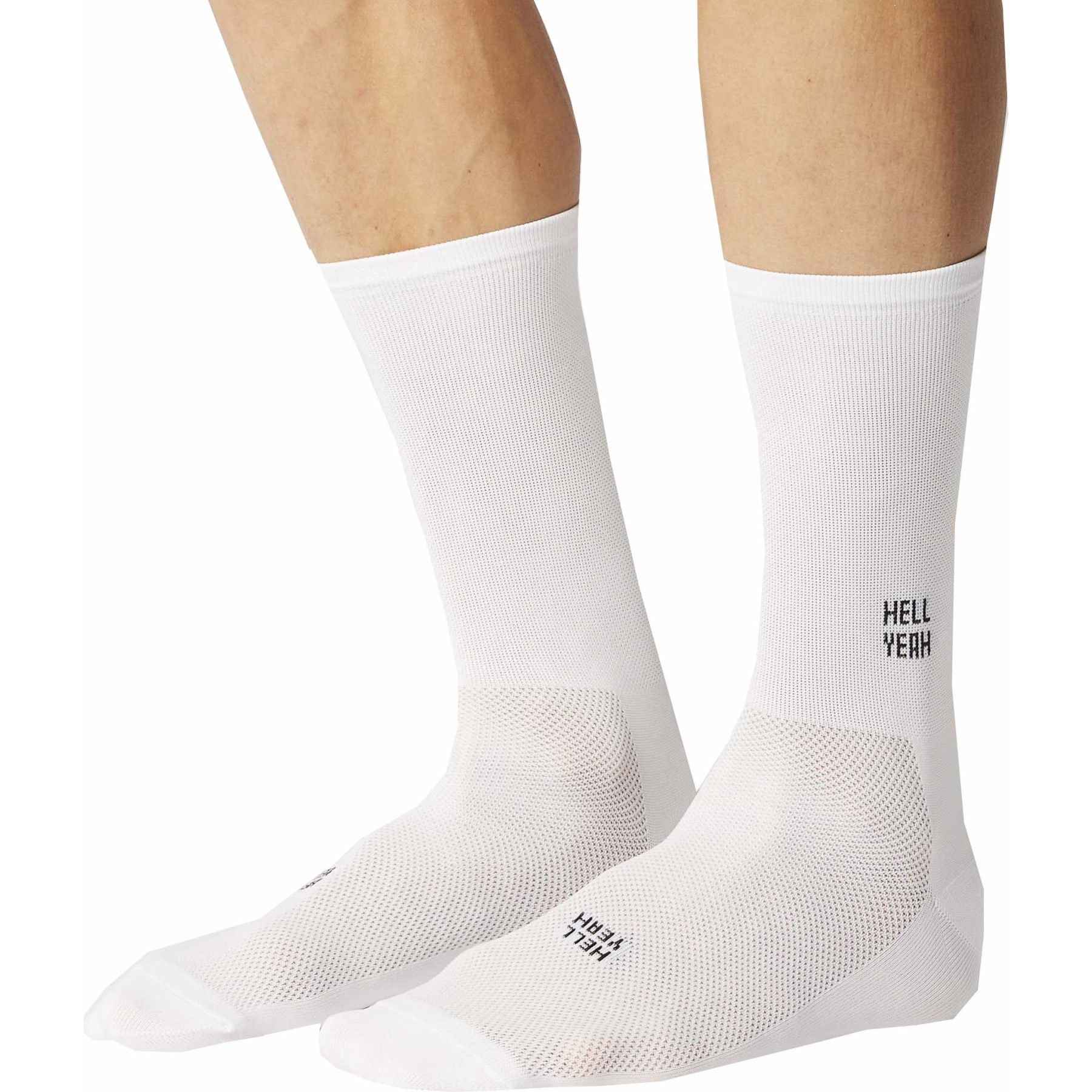 Photo produit de FINGERSCROSSED Chaussettes Vélo - Classic Iconic - Hell Yeah - Blanc